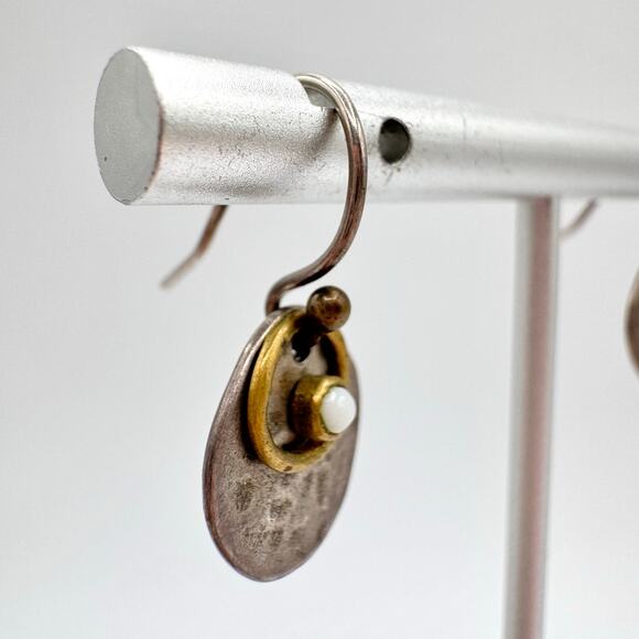 Silpada Retired Shell Sterling Silver Dangle Earrings W1670 Signed Dainty Small - Picture 7 of 12